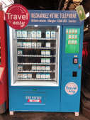 Smart vending machines selling mobile phone accessories like power banks, charger, USB cable, earphone and so on in train stations