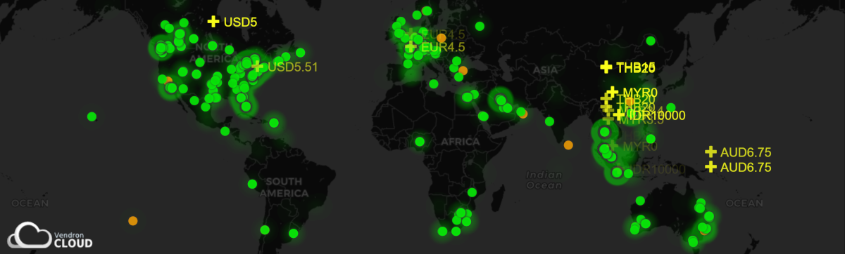 Worldwide Silkron Smart Vending Machines Map